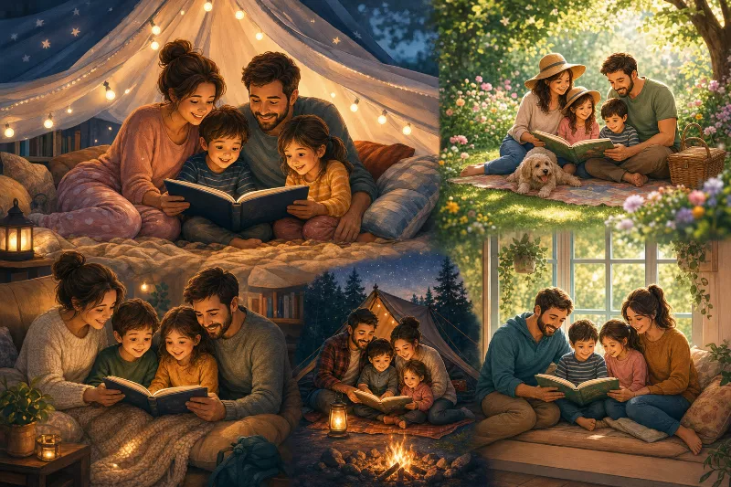 Leggere in famiglia: 7 idee creative da provare subito