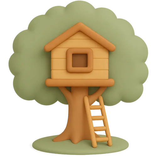 Libro per bambini personalizzato sull'avventura di costruire una casa sull'albero