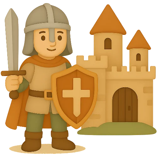 Libro per bambini personalizzato sulle magiche avventure nel Medioevo