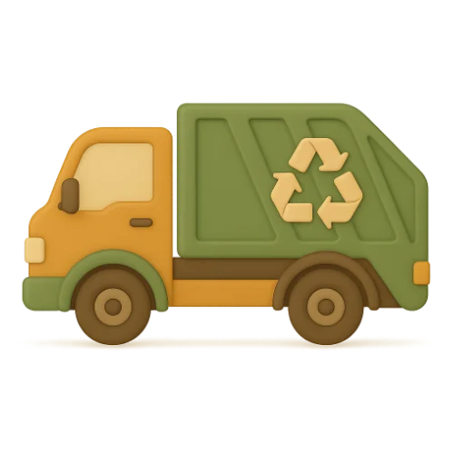 Libro per bambini personalizzato sui camion della spazzatura