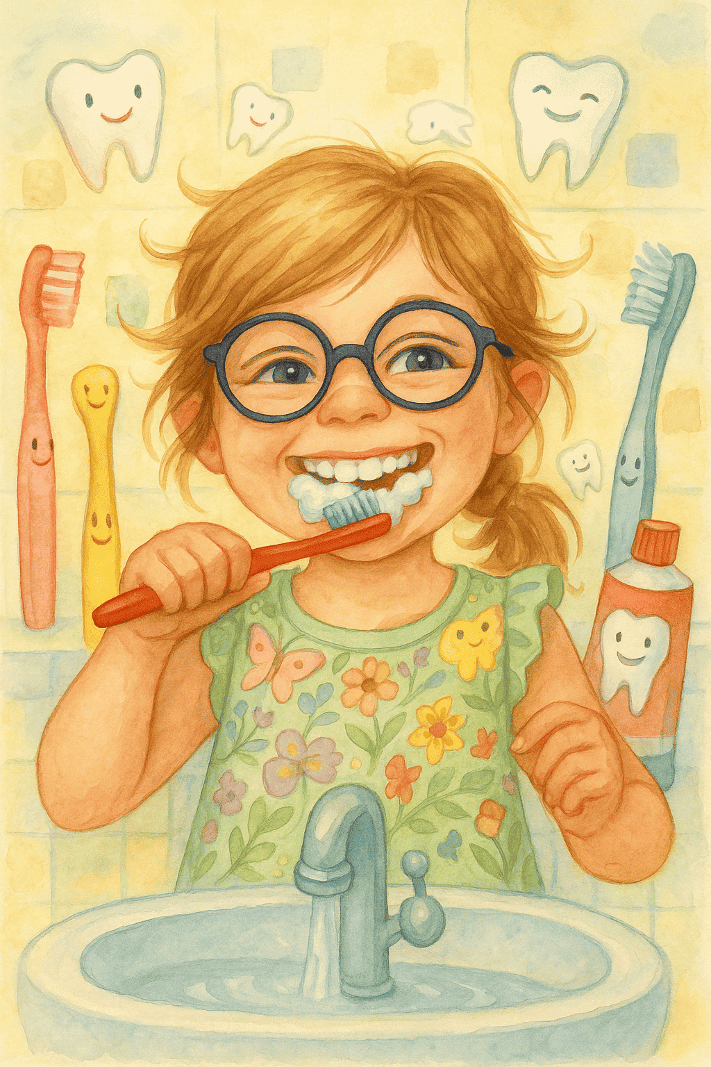 Illustrazione per Piacere di pulire: eroi dello spazzolino