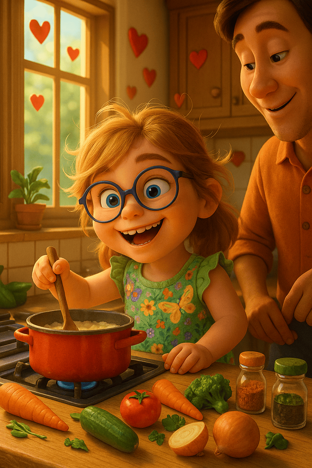 Illustrazione per Cucinare con amore e passione