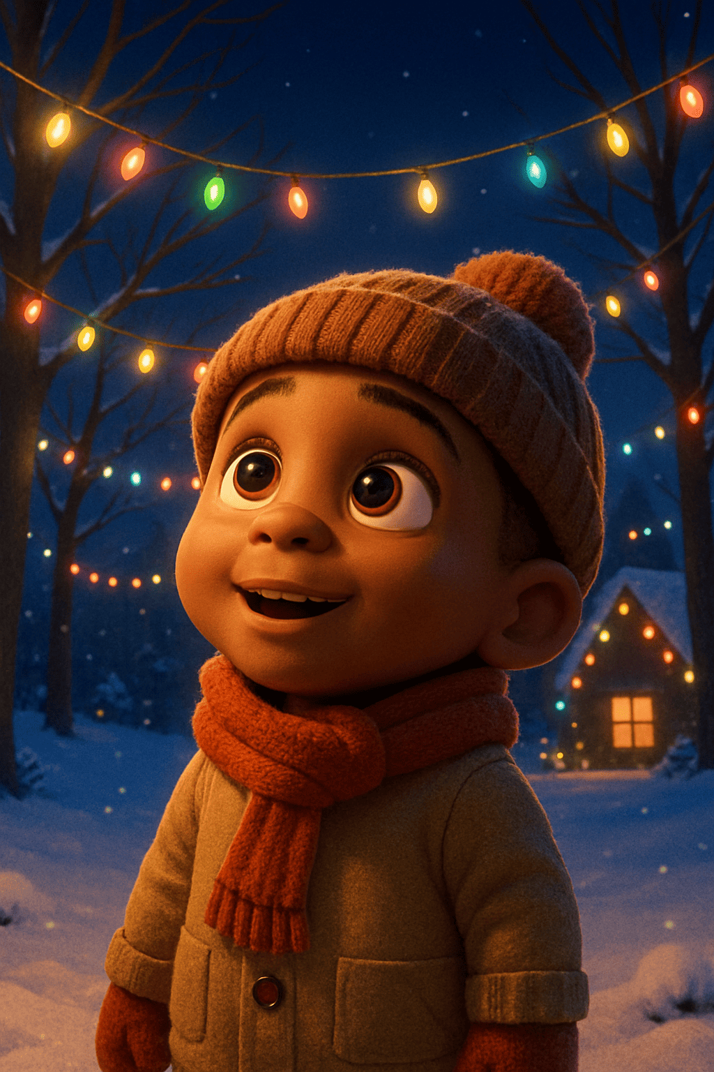 Luce di natale nelle notti scure