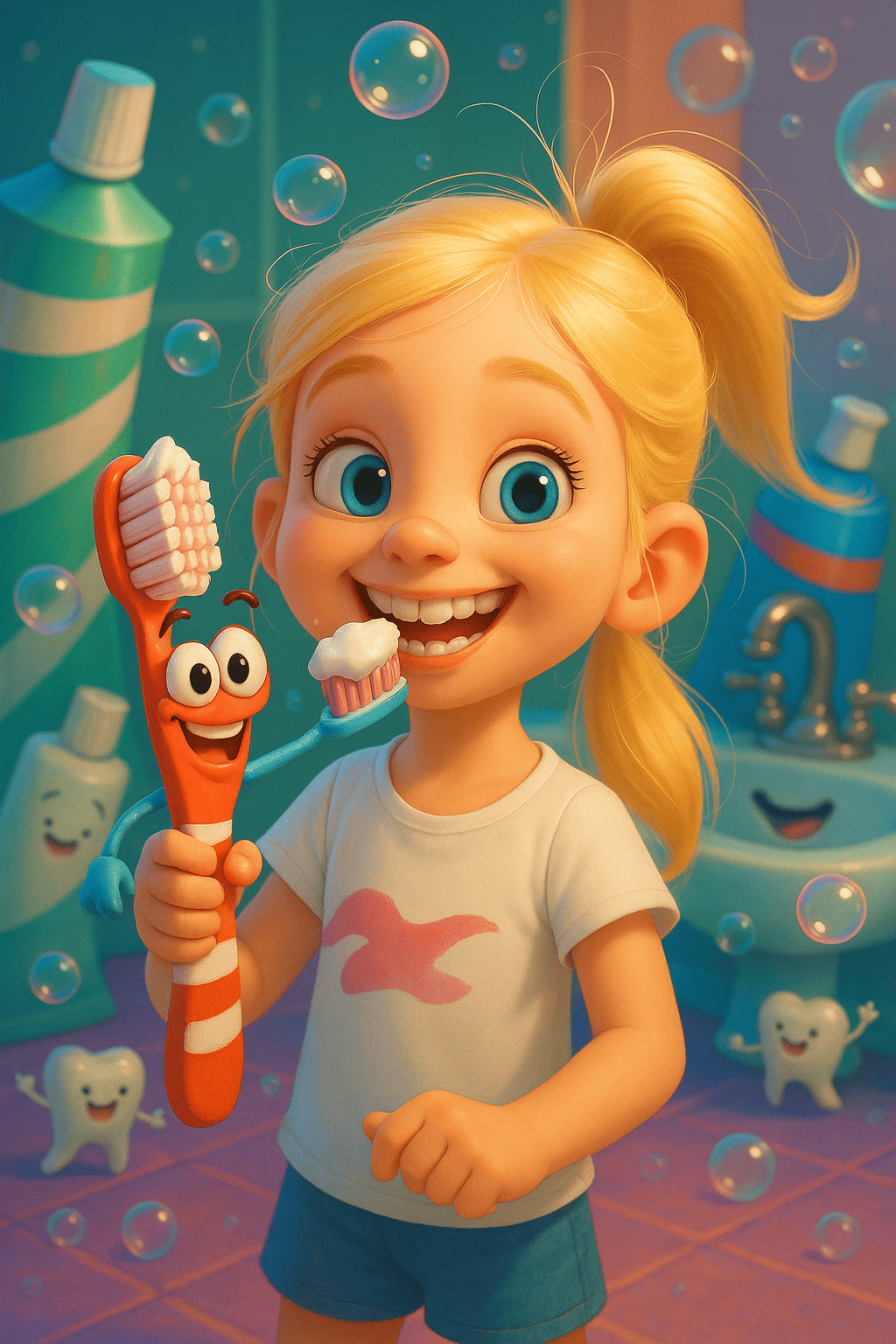 Avventure di pulizia con timmie spazzolino