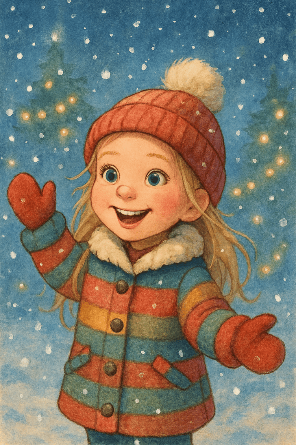 Magia di natale nei fiocchi di neve